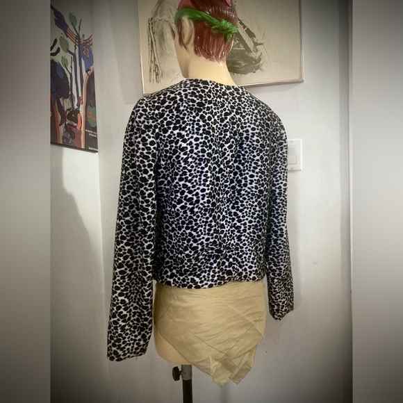 Vintage Handmade Leopard Print Faux Fur Jacket - 90s - Metal Zipper - M/L - Picture 4 of 16